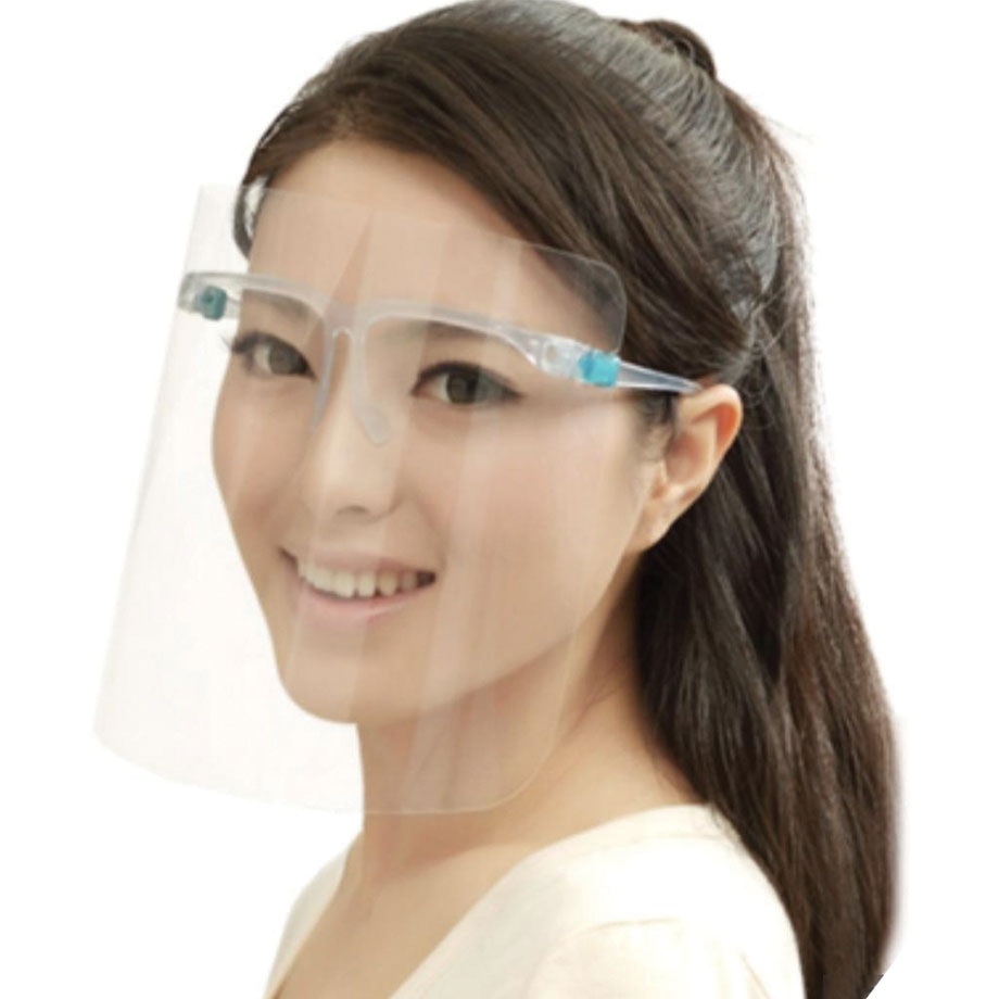 face shield with spectacles